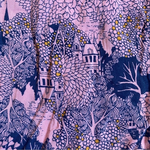 Anthropologie 52 Conversations Colloquial Blouse fairy castle print mystical 4 - Picture 7 of 12